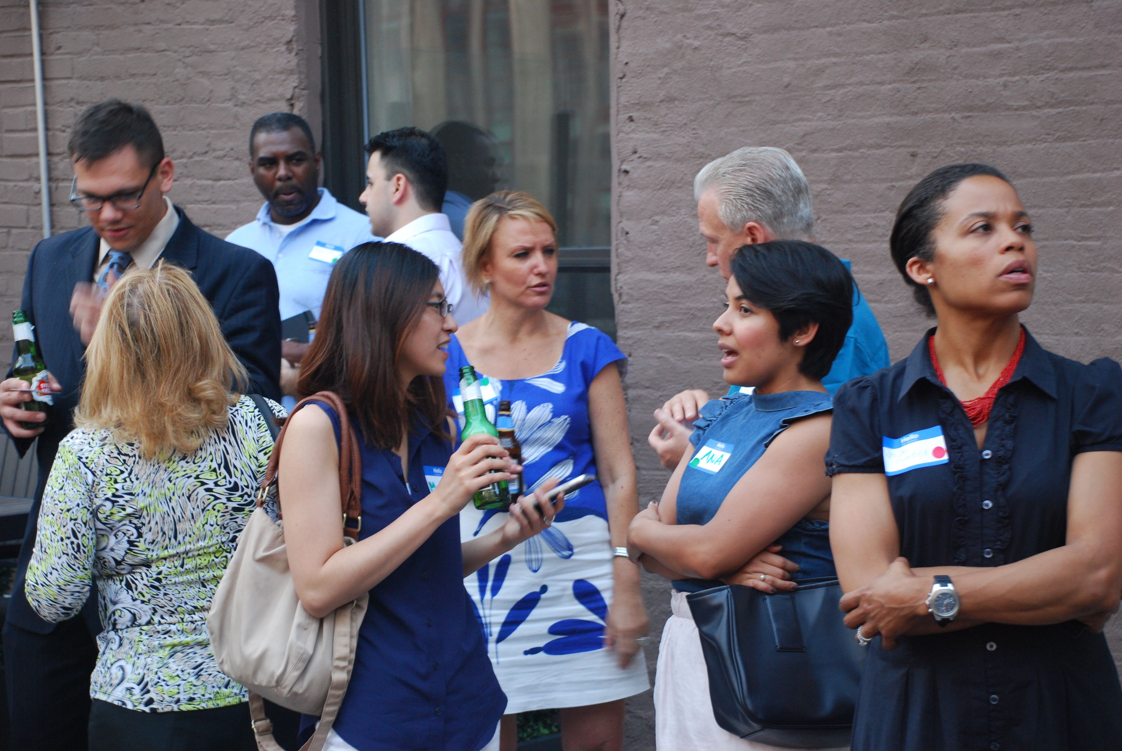 networking on the rooftop