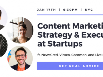 Content Marketing: Strategy & Execution at Startups