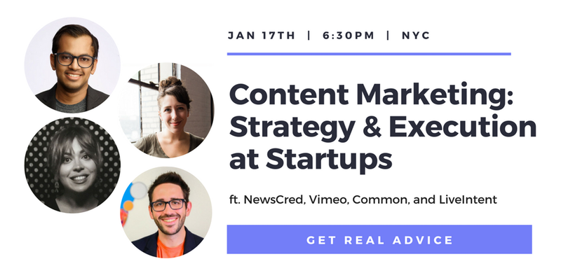 Content Marketing: Strategy & Execution at Startups